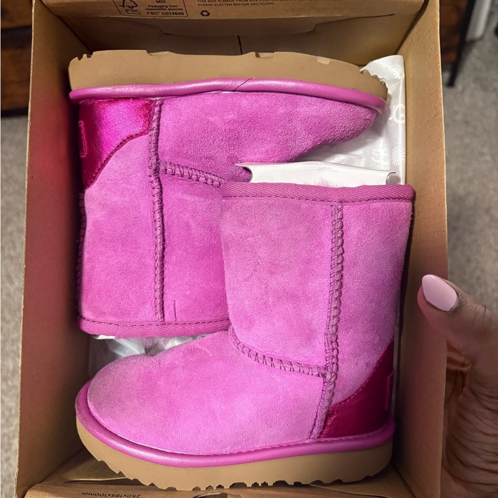 Pink Suede Boots